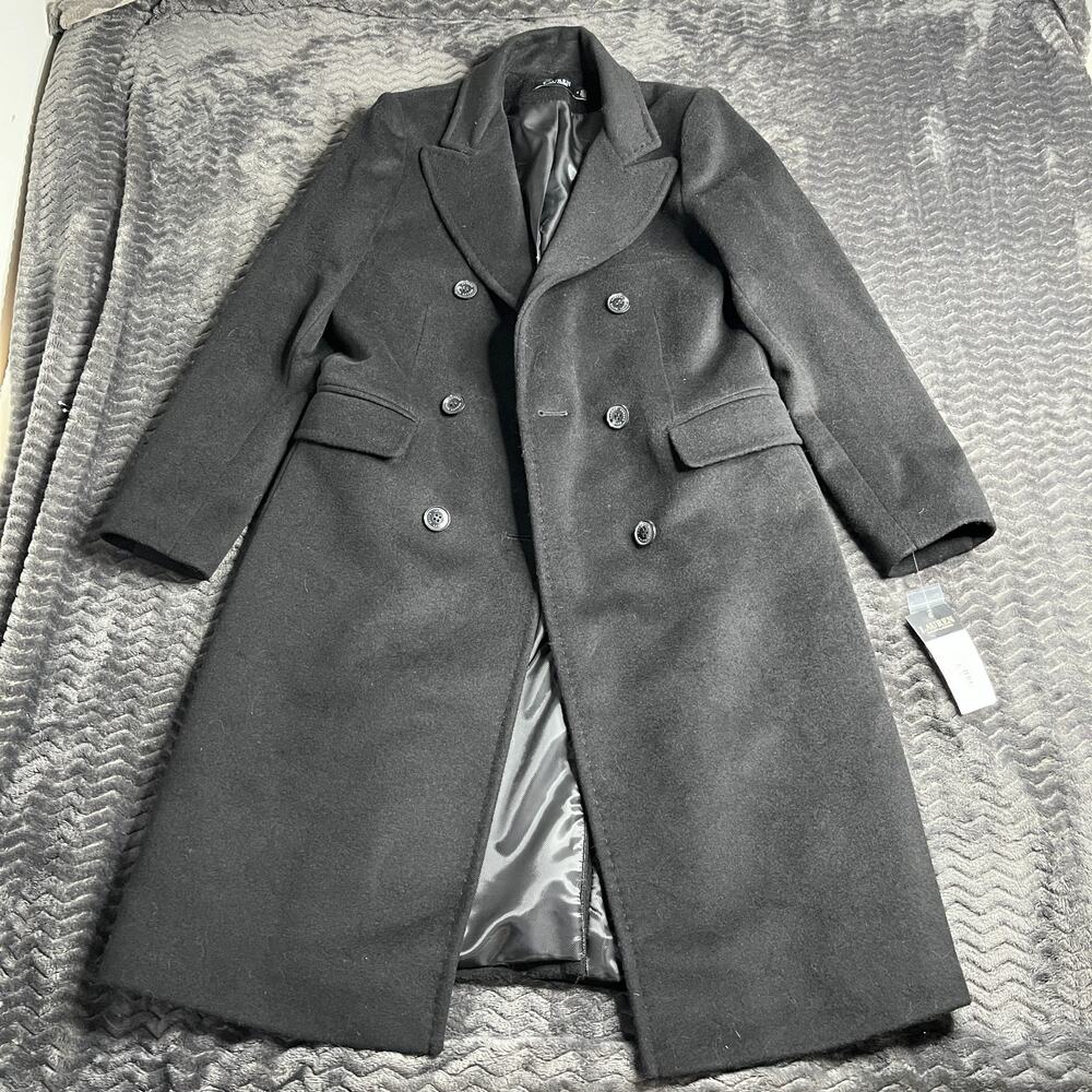 Lauren Ralph Lauren Black Wool Blend Long Coat Double Breasted Women’s Sz 6 NWT
